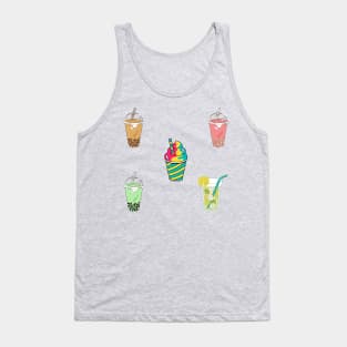 Cute Drink Sticker Pack Tank Top